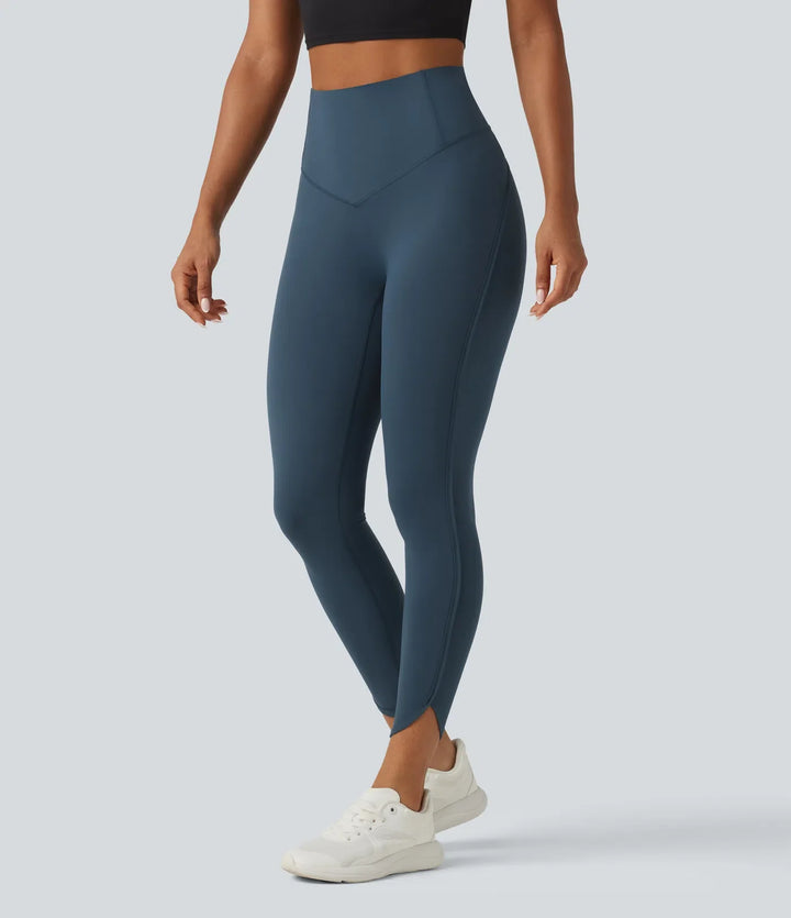 Milejka UltraSculpt z wysokim stanem modelujące brzuch treningowy legginsy z kieszeniami