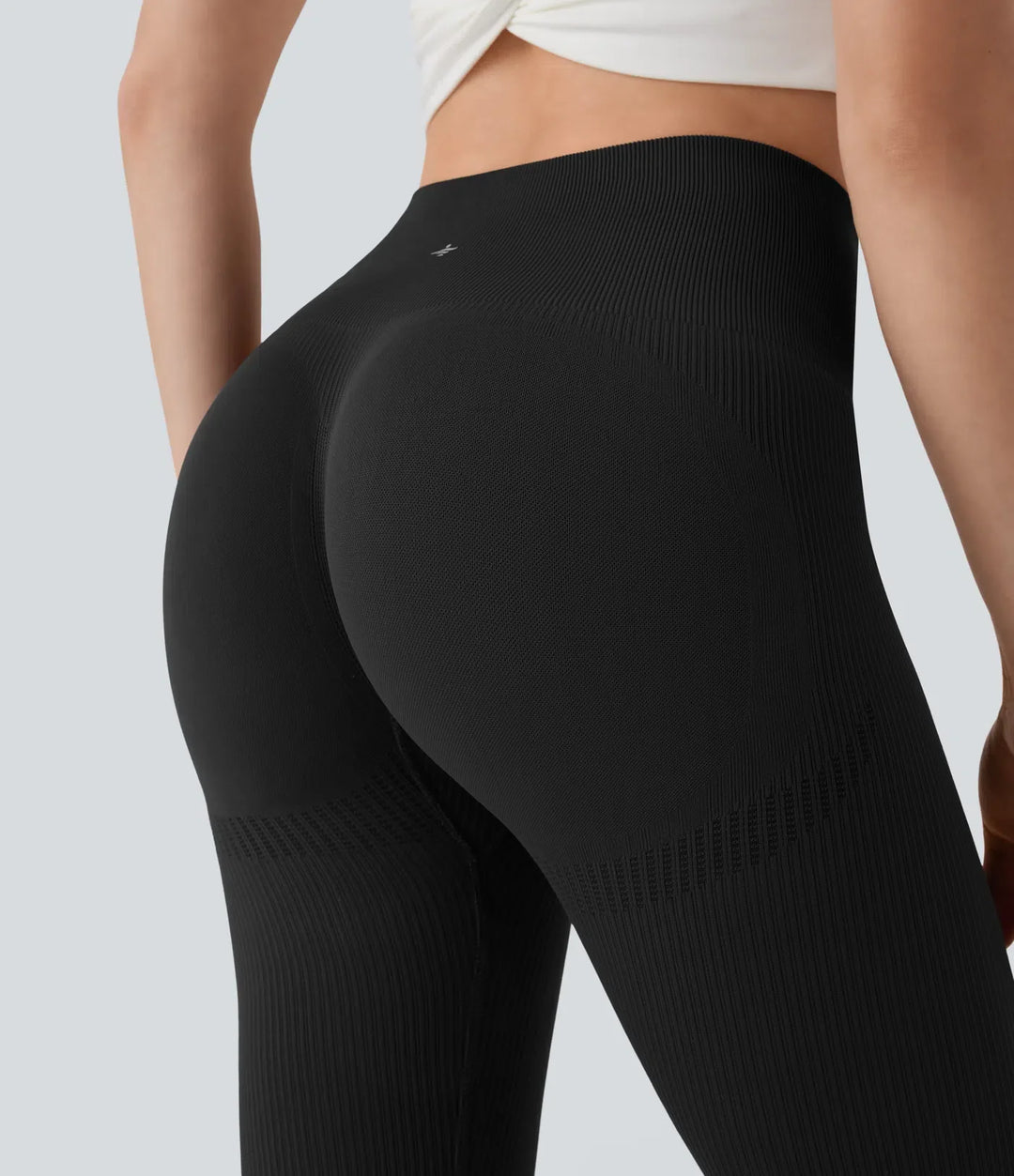 bezszwowy Flow z wysokim stanem modelujące brzuch unoszące pośladki 7/8 legginsy do jogi