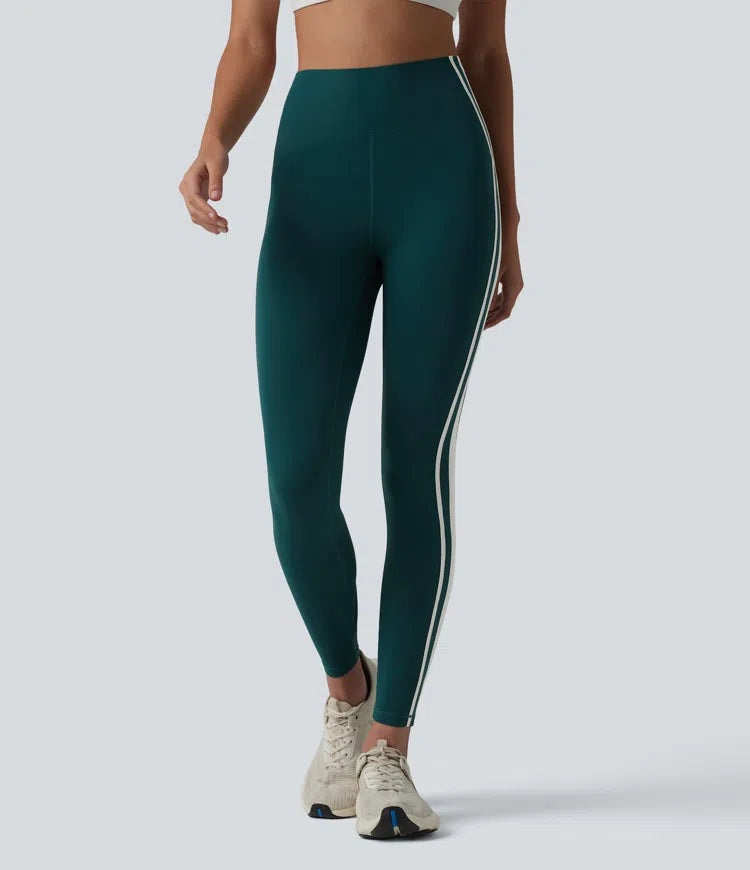 Halara Ultrasculpt legginsy 7/8 do jogi z wysokim stanem, kontrolą brzucha i bocznym paskiem