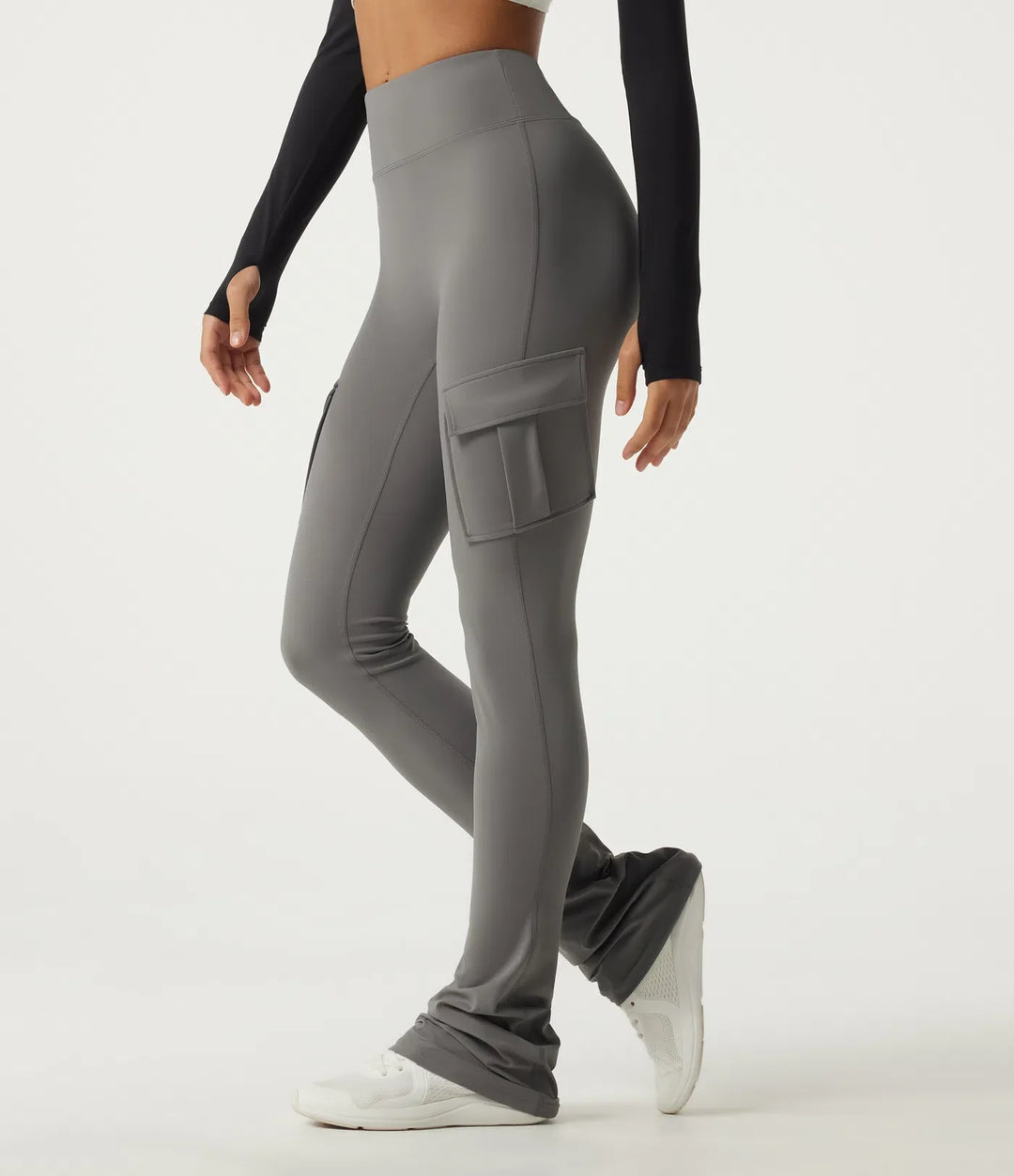 Milejka UltraSculpt z wysokim stanem bootcut stacked legginsy do jogi z kieszeniami