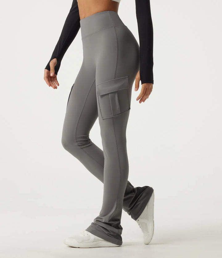 Milejka UltraSculpt z wysokim stanem bootcut stacked legginsy do jogi z kieszeniami