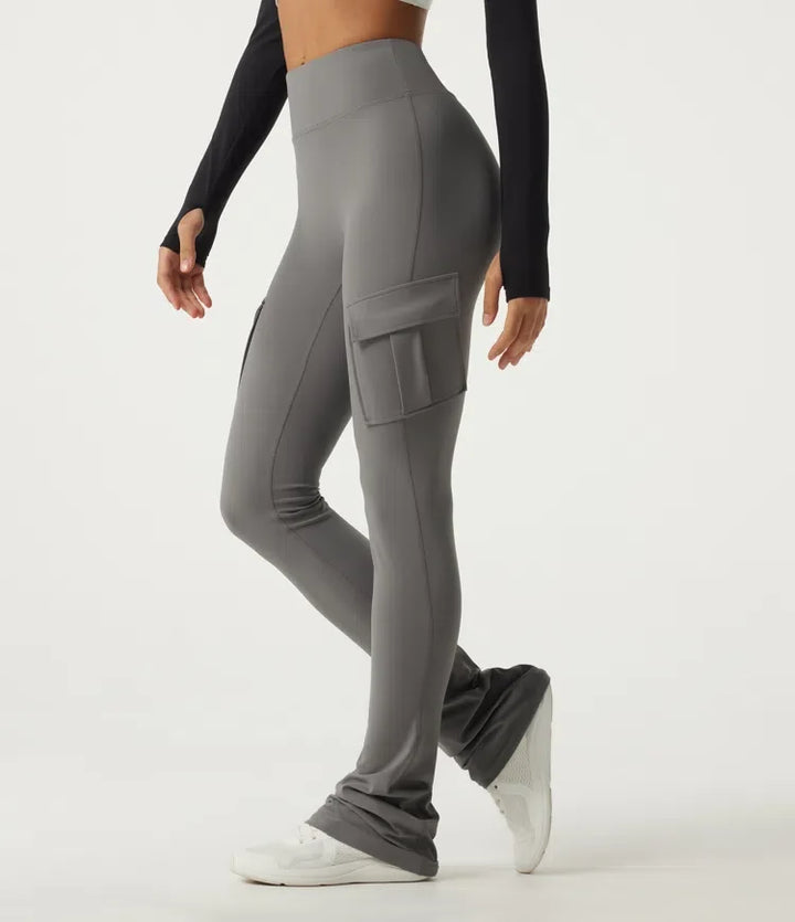 Milejka UltraSculpt z wysokim stanem bootcut stacked legginsy do jogi z kieszeniami