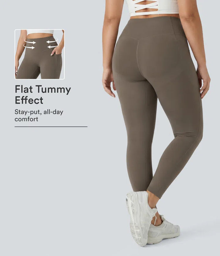 Legginsy treningowe w rozmiarze plus Halara UltraSculpt o wysokim stanie, unoszące pośladki, modelujące brzuch, z kieszeniami