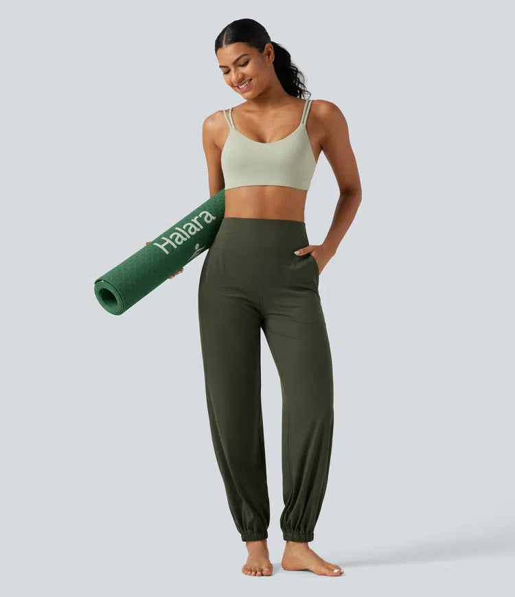 Halara UltraSculpt Joggery do jogi z wysokim stanem, modelujące brzuch, ze zwężanymi nogawkami i kieszeniami