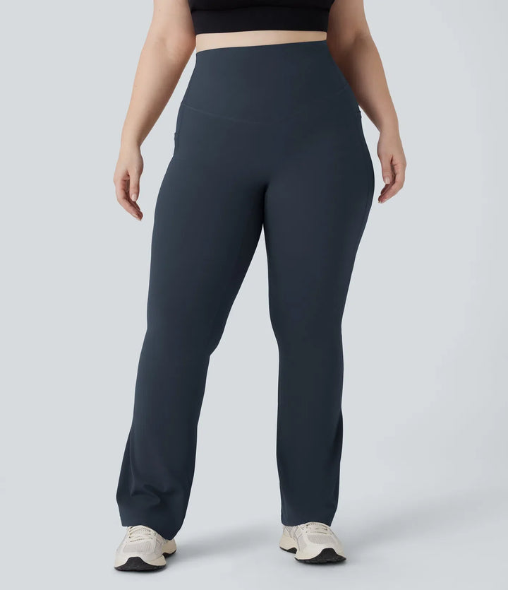 Milejka UltraSculpt z wysokim stanem modelujące brzuch kieszeń modelujące joga bootcut plus size legginsy