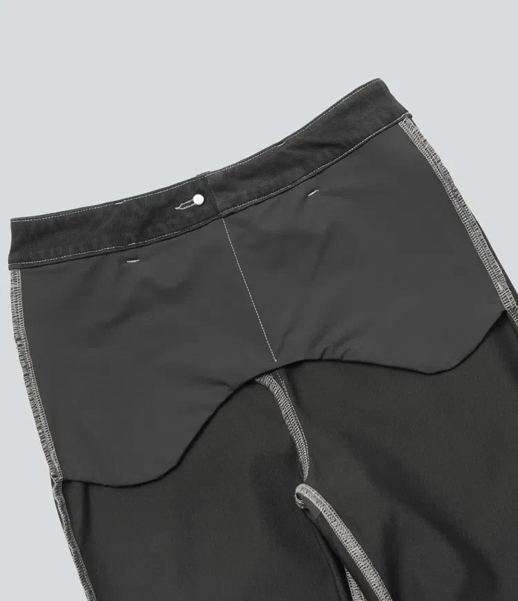 Milejka Flex z wysokim stanem modelujące brzuch unoszące pośladki denimowy na co dzień legginsy bootcut z kieszeniami