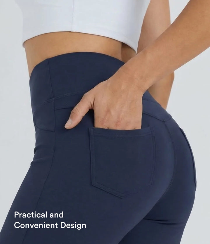 DayStretch z wysokim stanem i kieszenią flare legginsy do jogi