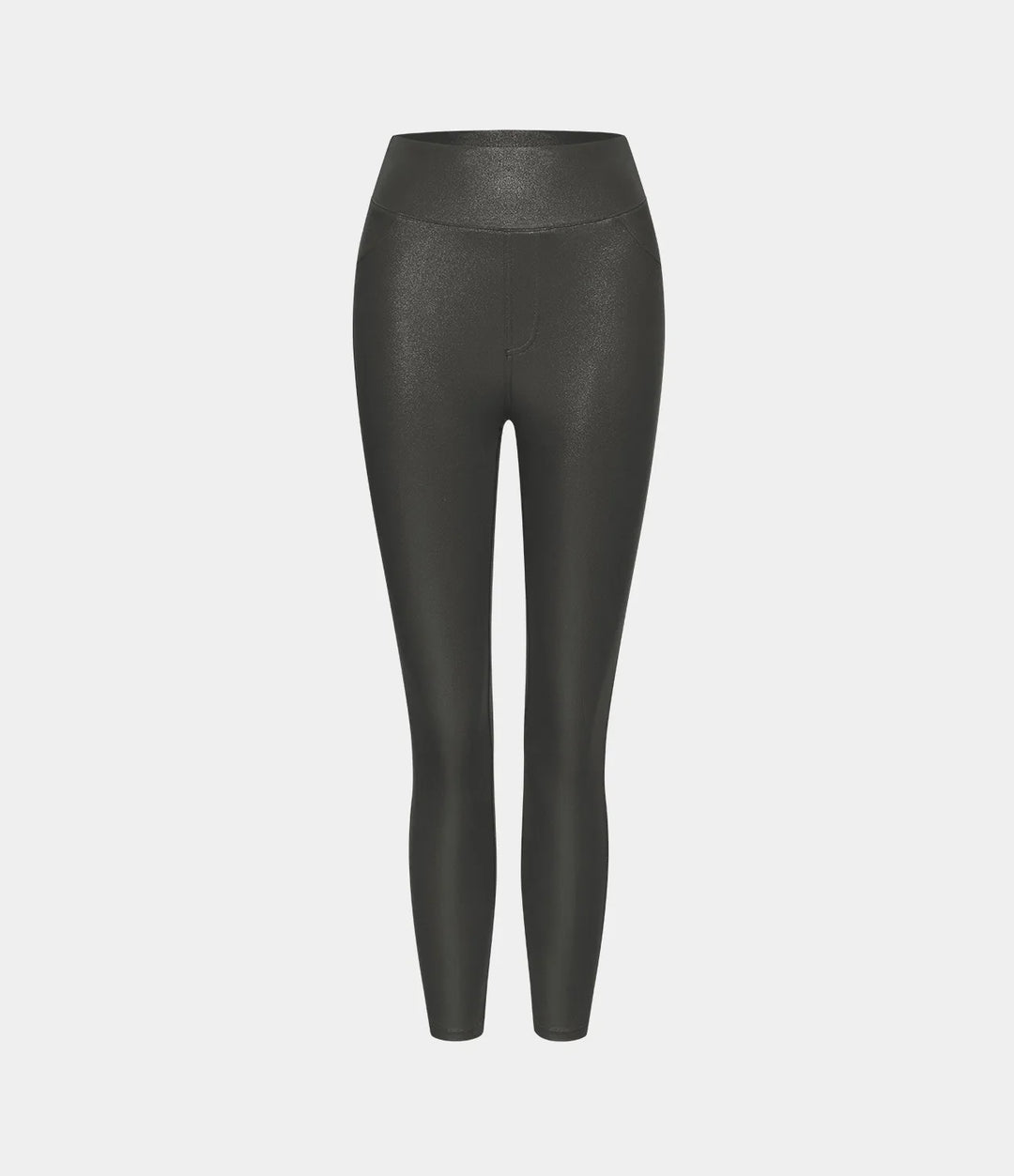 SoftlyZero ze skóry ekologicznej z wysokim stanem i kieszenią do pracy legginsy