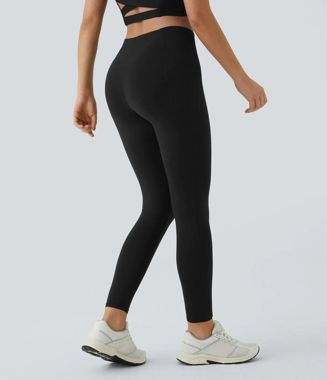 Patitoff 2.0 Pet włosy Resistant z wysokim stanem krzyżowany bok kieszeń legginsy do jogi