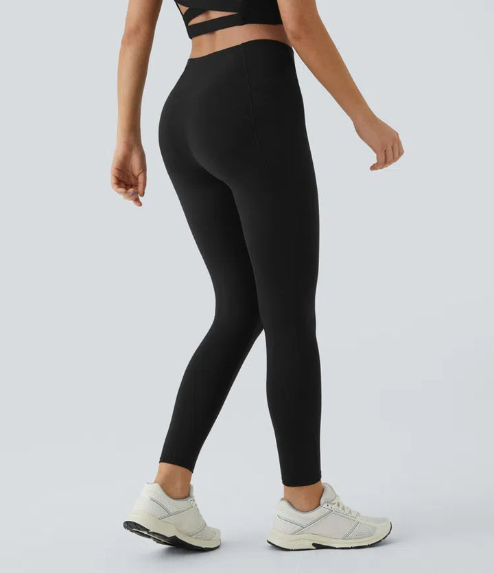 Patitoff 2.0 legginsy do jogi z wysokim stanem, krzyżowanym pasem i boczną kieszenią, odporne na sierść zwierząt