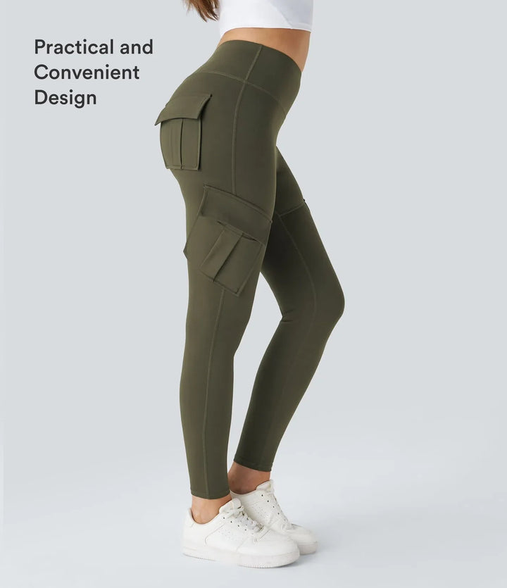 DayStretch z wysokim stanem Cargo kieszeń skinny legginsy do jogi
