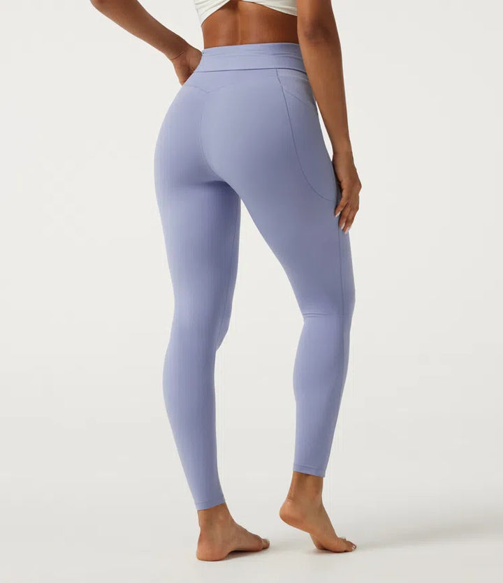 SoftlyZero legginsy do jogi z wysokim stanem, wiązane z przodu i z kieszeniami