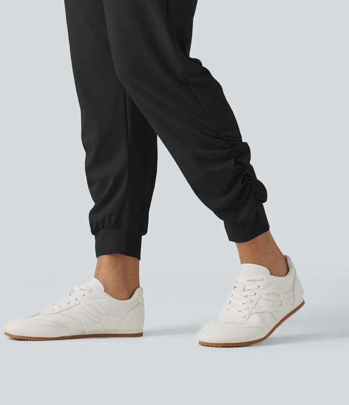 Halara UltraSculpt joggery do jogi z wysokim stanem, troczkiem, marszczeniem i kieszeniami