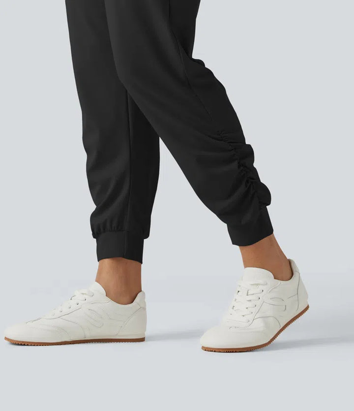Halara UltraSculpt joggery do jogi z wysokim stanem, troczkiem, marszczeniem i kieszeniami