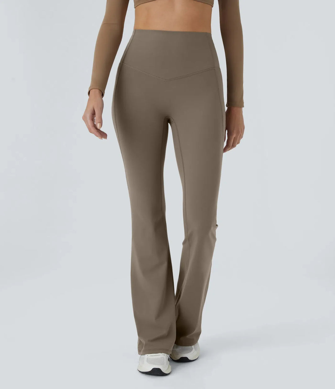 Milejka UltraSculpt z wysokim stanem modelujące brzuch modelujące joga legginsy flare