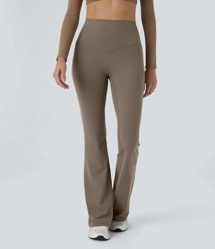 Milejka UltraSculpt z wysokim stanem modelujące brzuch modelujące joga legginsy flare