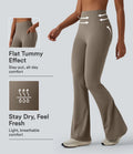 Halara UltraSculpt legginsy do jogi z wysokim stanem, modelujące brzuch, z rozkloszowanymi nogawkami i kieszeniami