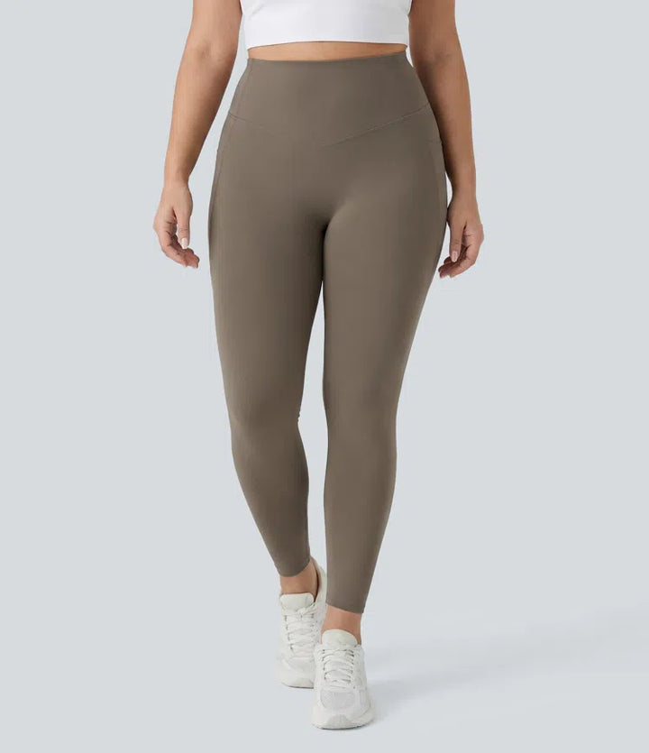Legginsy treningowe w rozmiarze plus Halara UltraSculpt o wysokim stanie, unoszące pośladki, modelujące brzuch, z kieszeniami