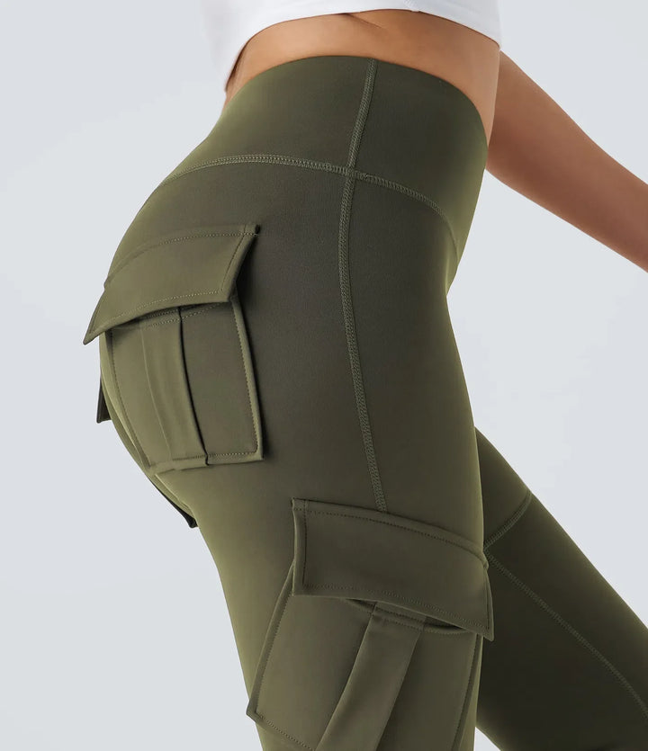 DayStretch z wysokim stanem Cargo kieszeń skinny legginsy do jogi