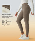 Milejka UltraSculpt ciepło z wysokim stanem modelujące brzuch polarowy legginsy do jogi z kieszeniami