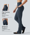 Halara UltraSculpt legginsy do jogi bootcut z wysokim stanem, z efektem modelującym brzuch i z kieszeniami