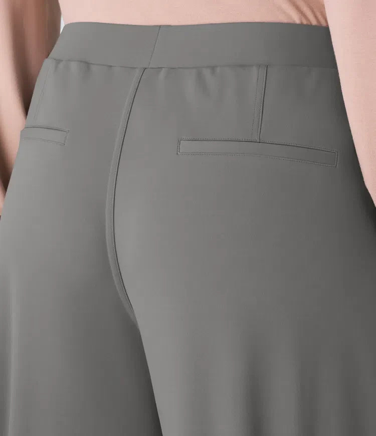 Milejka Flex DayStretch z wysokim stanem i kieszenią z prostą nogawką do pracy plus size spodnie