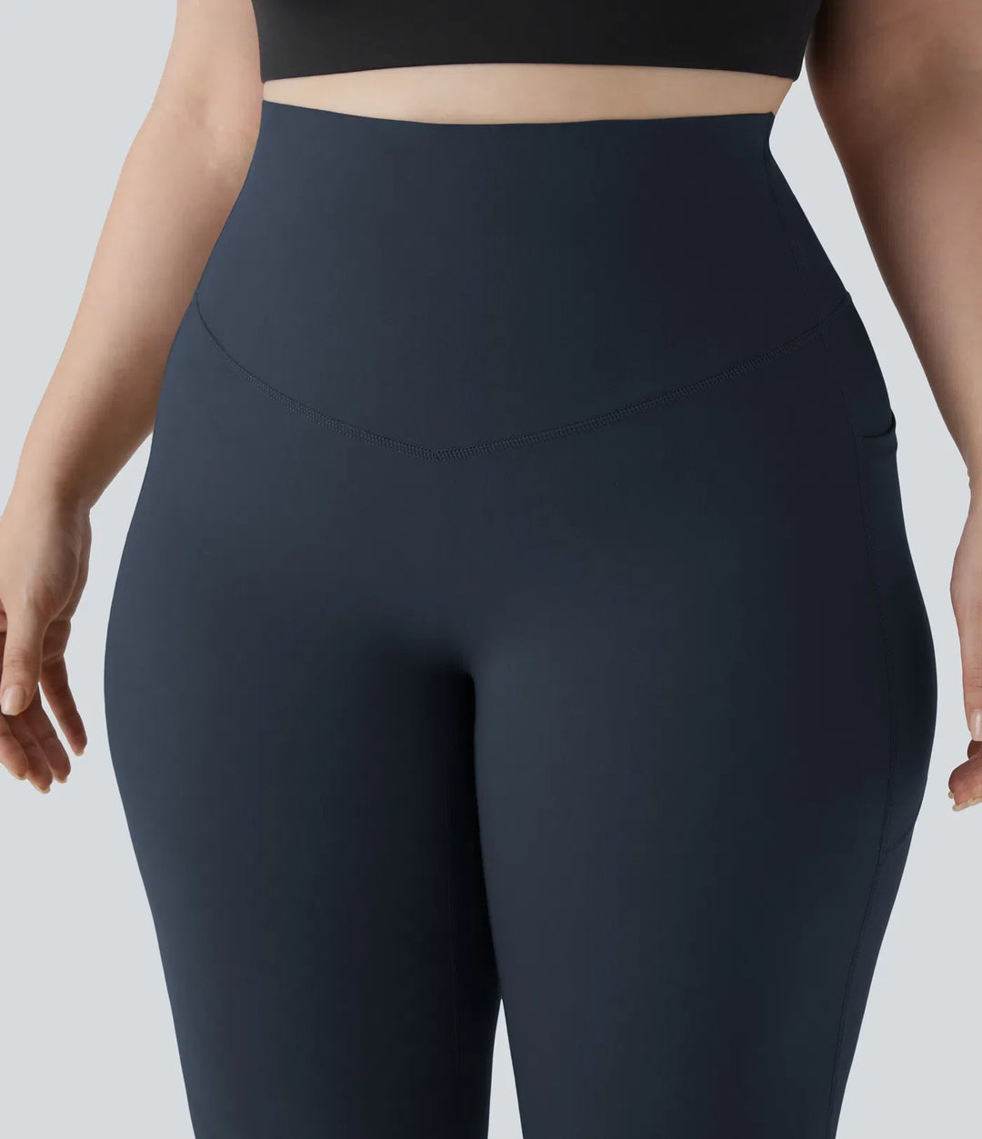 Milejka UltraSculpt z wysokim stanem modelujące brzuch kieszeń modelujące joga bootcut plus size legginsy