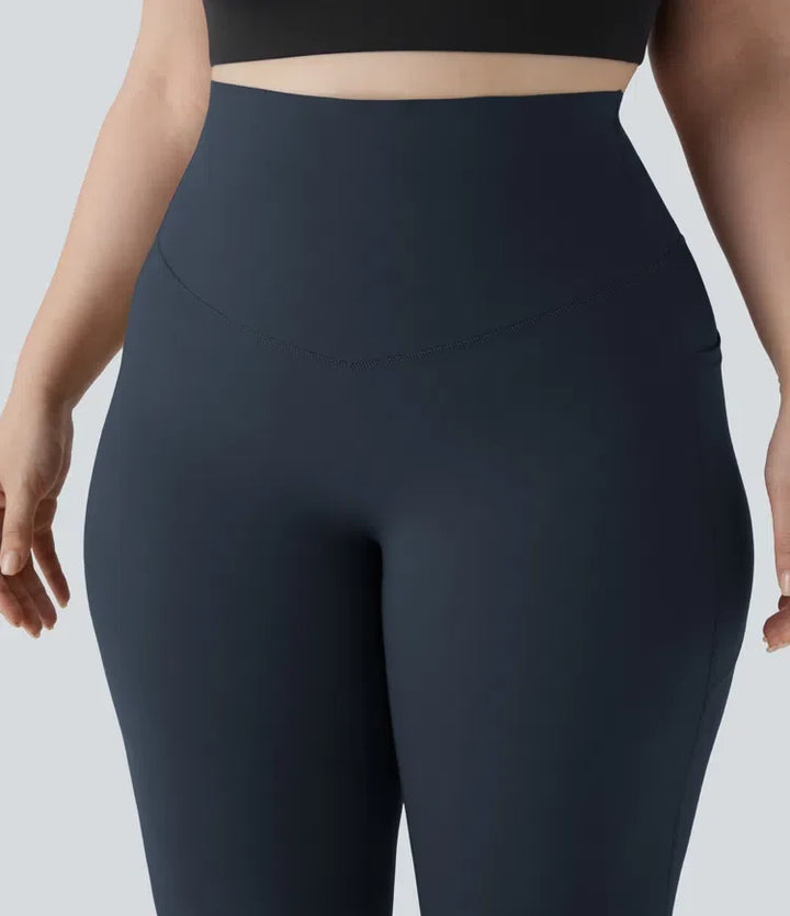 Milejka UltraSculpt z wysokim stanem modelujące brzuch kieszeń modelujące joga bootcut plus size legginsy