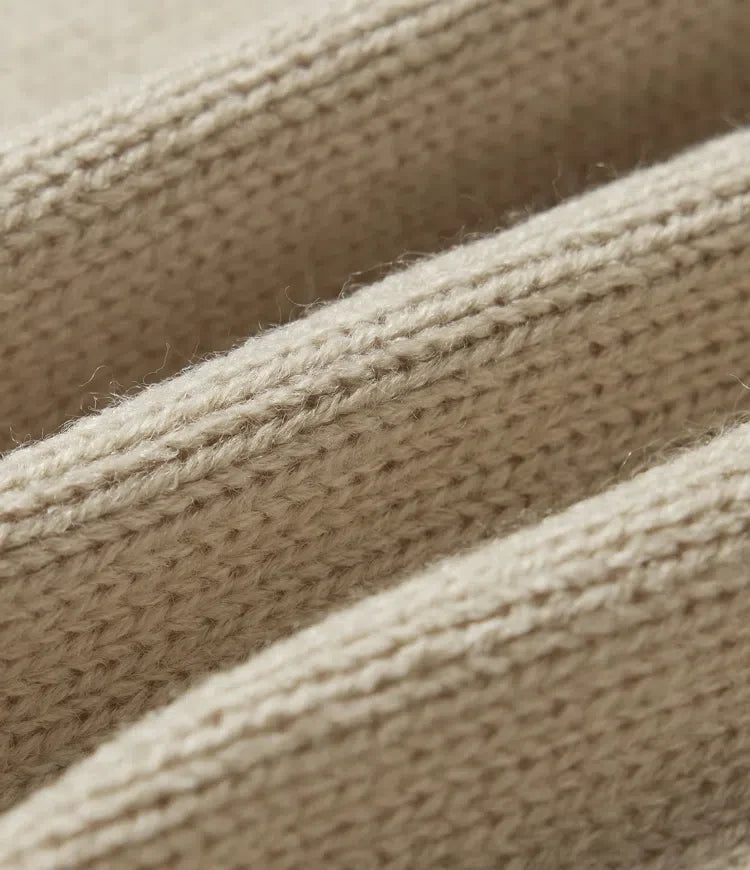 Z półgolfem z długim rękawem Cable szew na co dzień midi sweter sukienka