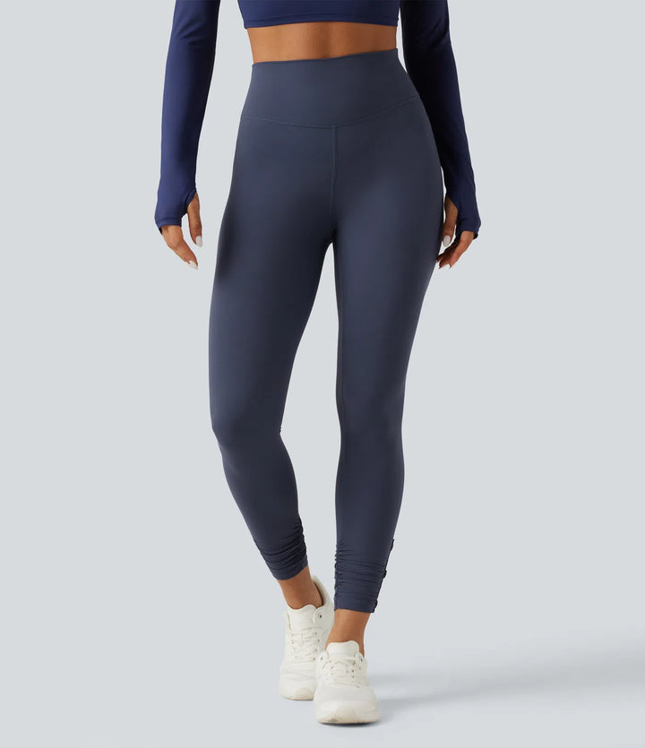 Halara UltraSculpt legginsy do jogi z wysokim stanem i marszczeniem