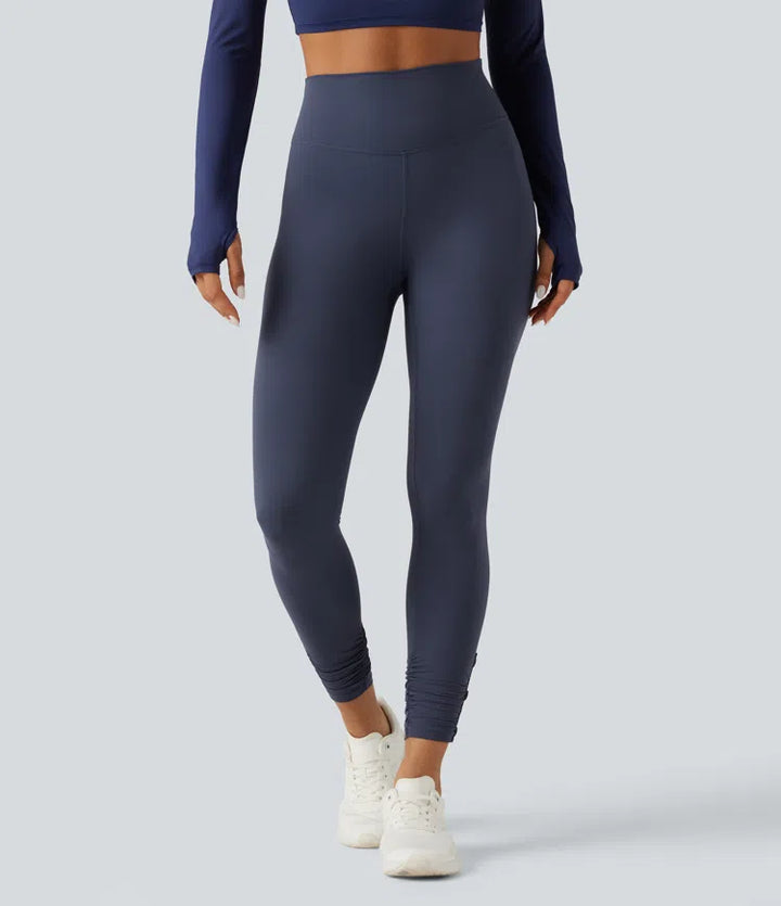 Halara UltraSculpt legginsy do jogi z wysokim stanem i marszczeniem