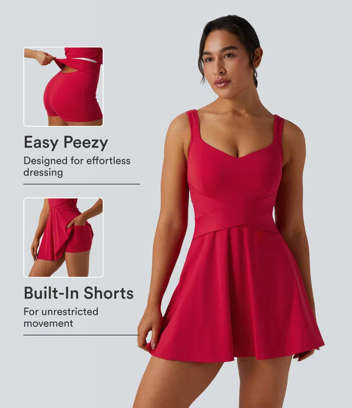 SoftlyZero Airy 2 w 1 InstantCool mini tenisowa sukienka sportowa z kieszenią — edycja Pocket‑Easy Peezy