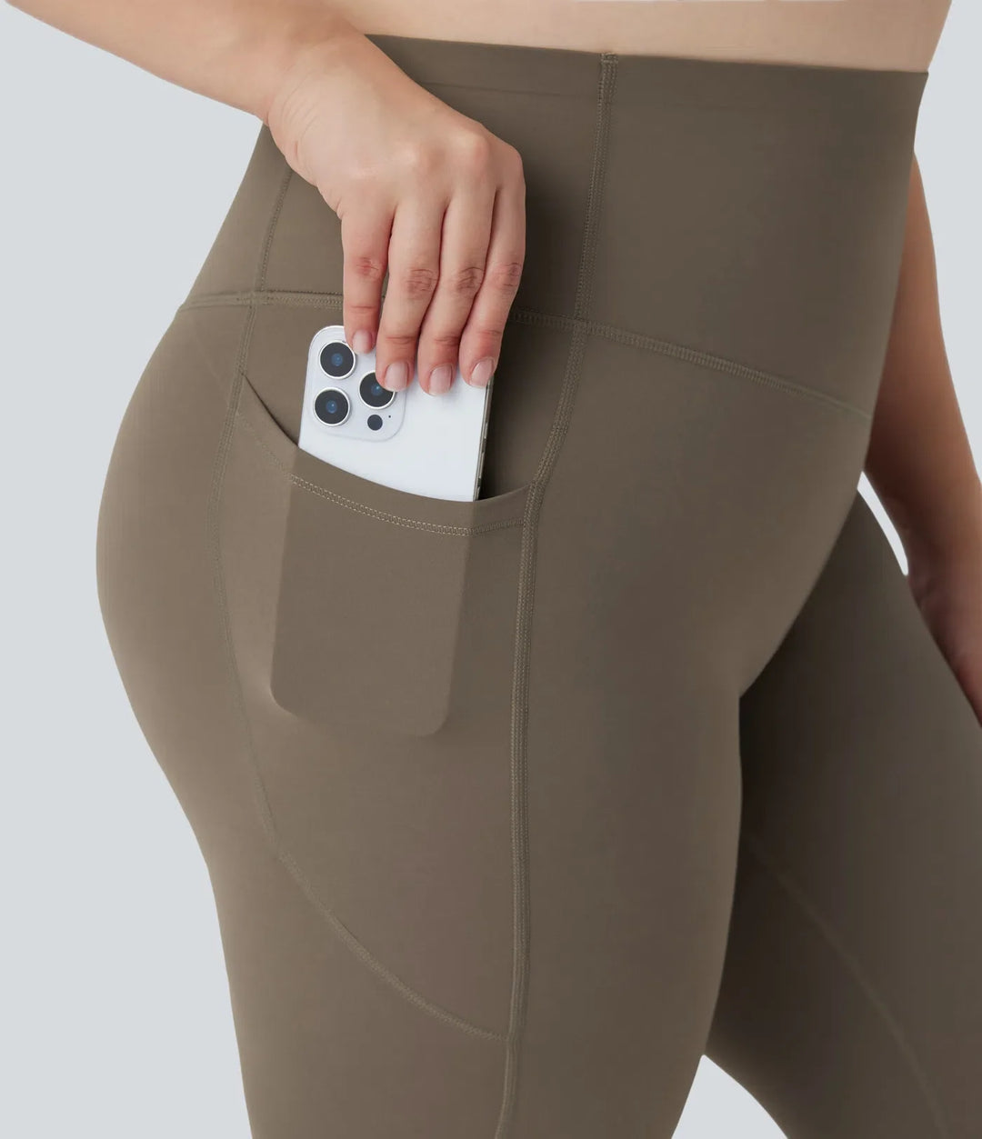 Plus size Milejka UltraSculpt z wysokim stanem unoszące pośladki modelujące brzuch modelujące legginsy treningowe z kieszeniami