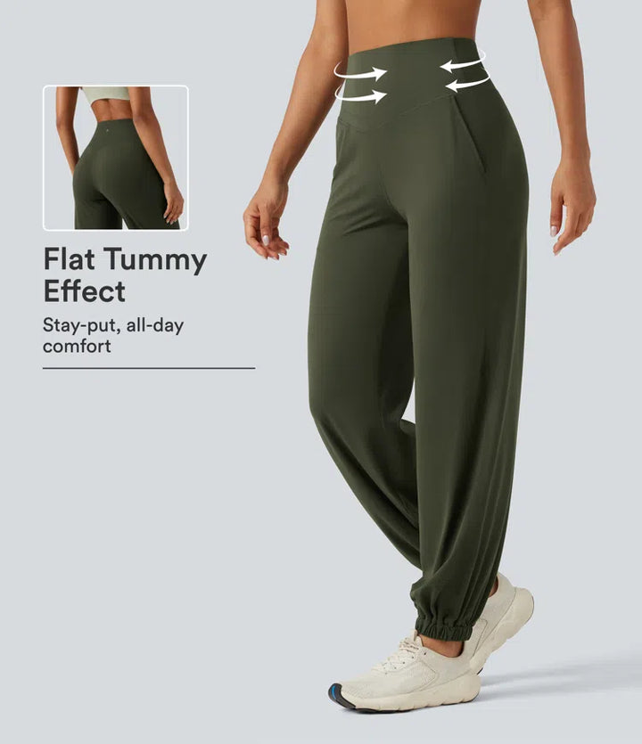 Halara UltraSculpt Joggery do jogi z wysokim stanem, modelujące brzuch, ze zwężanymi nogawkami i kieszeniami