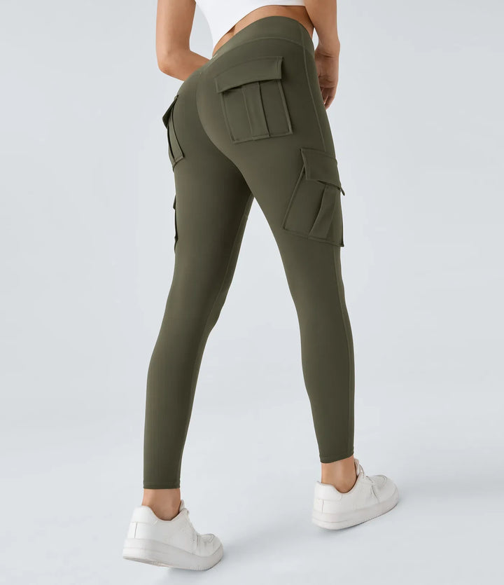 DayStretch z wysokim stanem Cargo kieszeń skinny legginsy do jogi