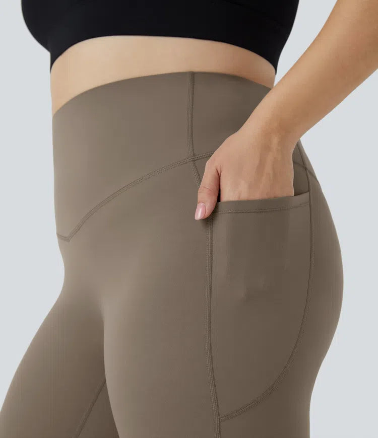 Halara UltraSculpt legginsy z wysokim stanem dla plus size — modelujące sylwetkę, z kontrolą brzucha i kieszenią, przeznaczone do treningu