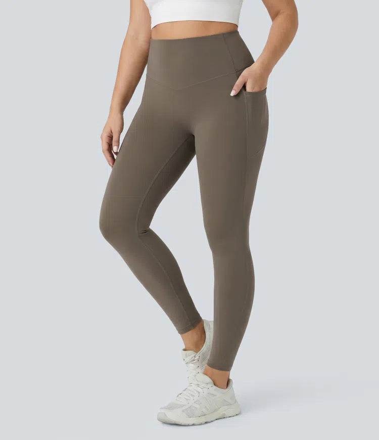 Legginsy treningowe w rozmiarze plus Halara UltraSculpt o wysokim stanie, unoszące pośladki, modelujące brzuch, z kieszeniami