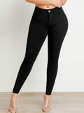 Damskie jeansy typu skinny z wysokim stanem