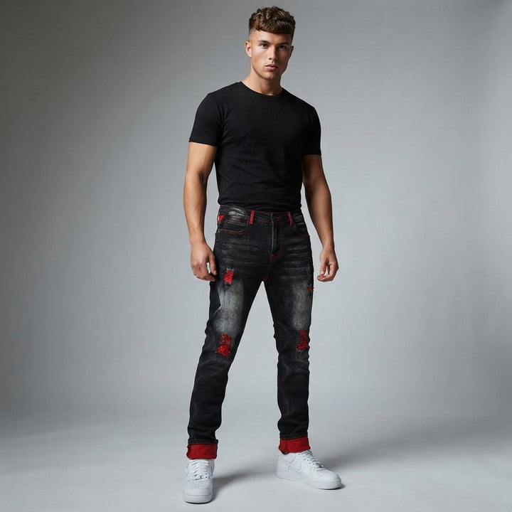 Dżinsy Beckett Flex z przetarciami