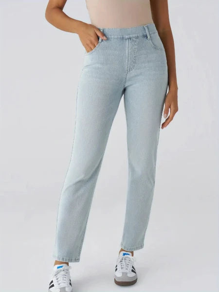Halara Flex jeansy bootcut z wysokim stanem i modelującym efektem na brzuch, w pranym wykończeniu, casualowe, z kieszeniami