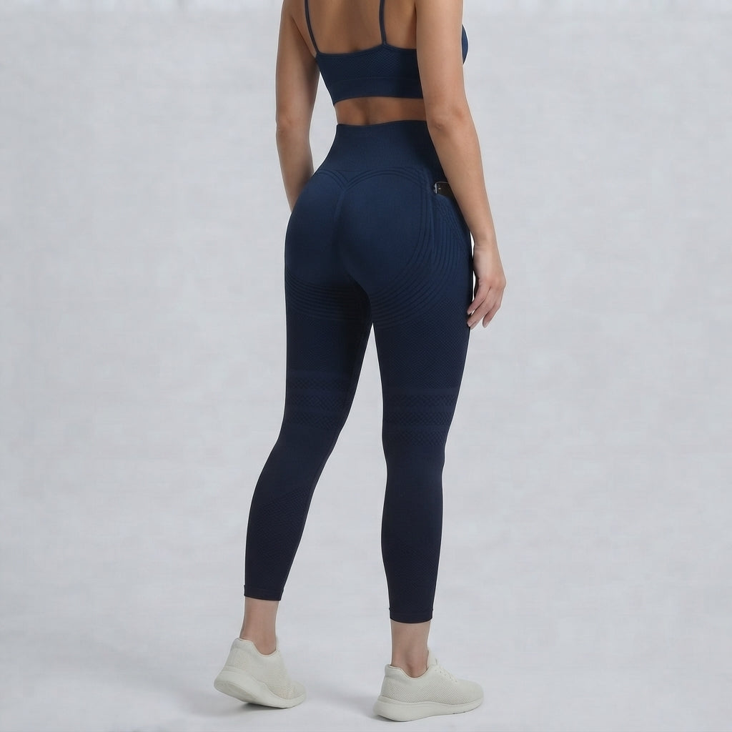 Milejka UltraSculpt z wysokim stanem modelujące brzuch kieszeń modelujące treningu capri legginsy