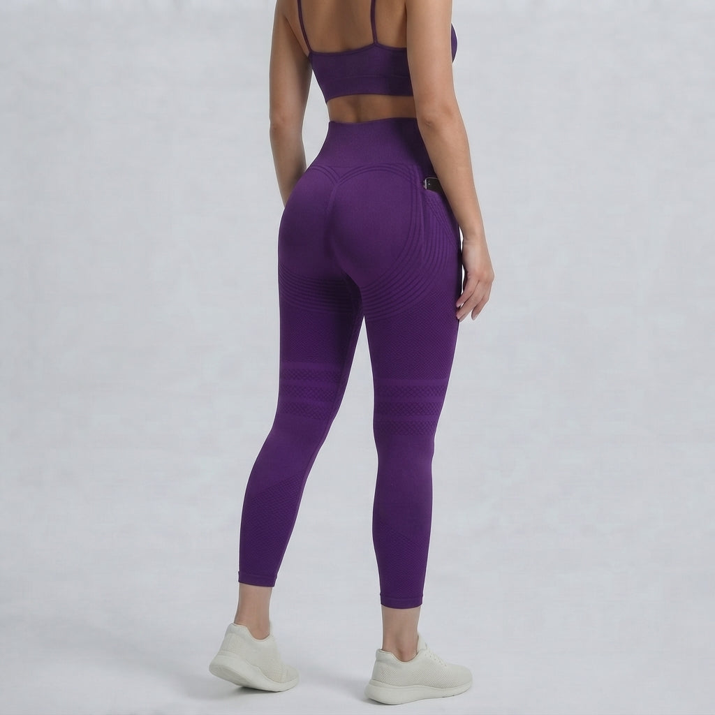 Milejka UltraSculpt z wysokim stanem modelujące brzuch kieszeń modelujące treningu capri legginsy
