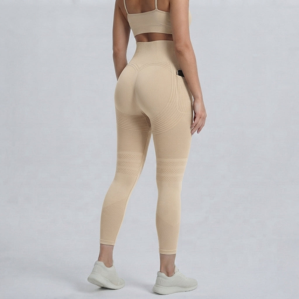 Milejka UltraSculpt z wysokim stanem modelujące brzuch kieszeń modelujące treningu capri legginsy