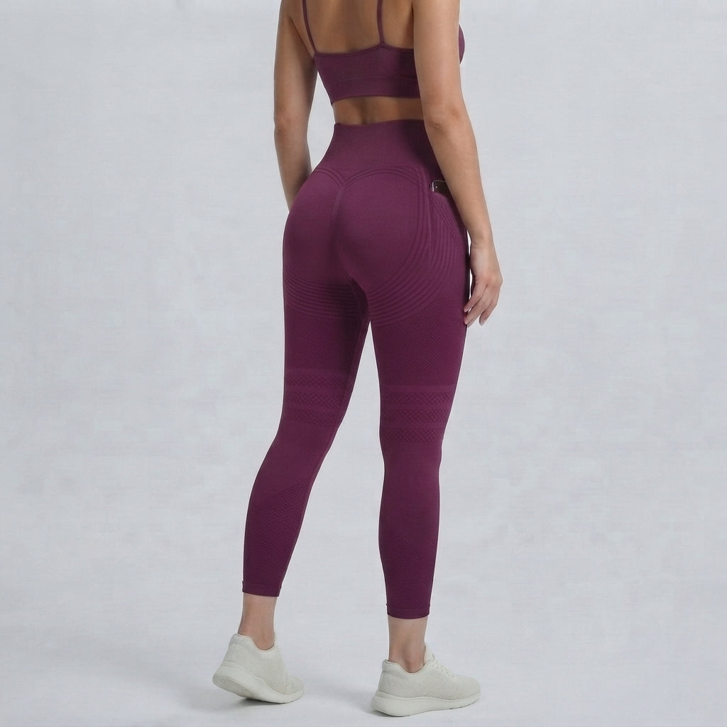 Milejka UltraSculpt z wysokim stanem modelujące brzuch kieszeń modelujące treningu capri legginsy
