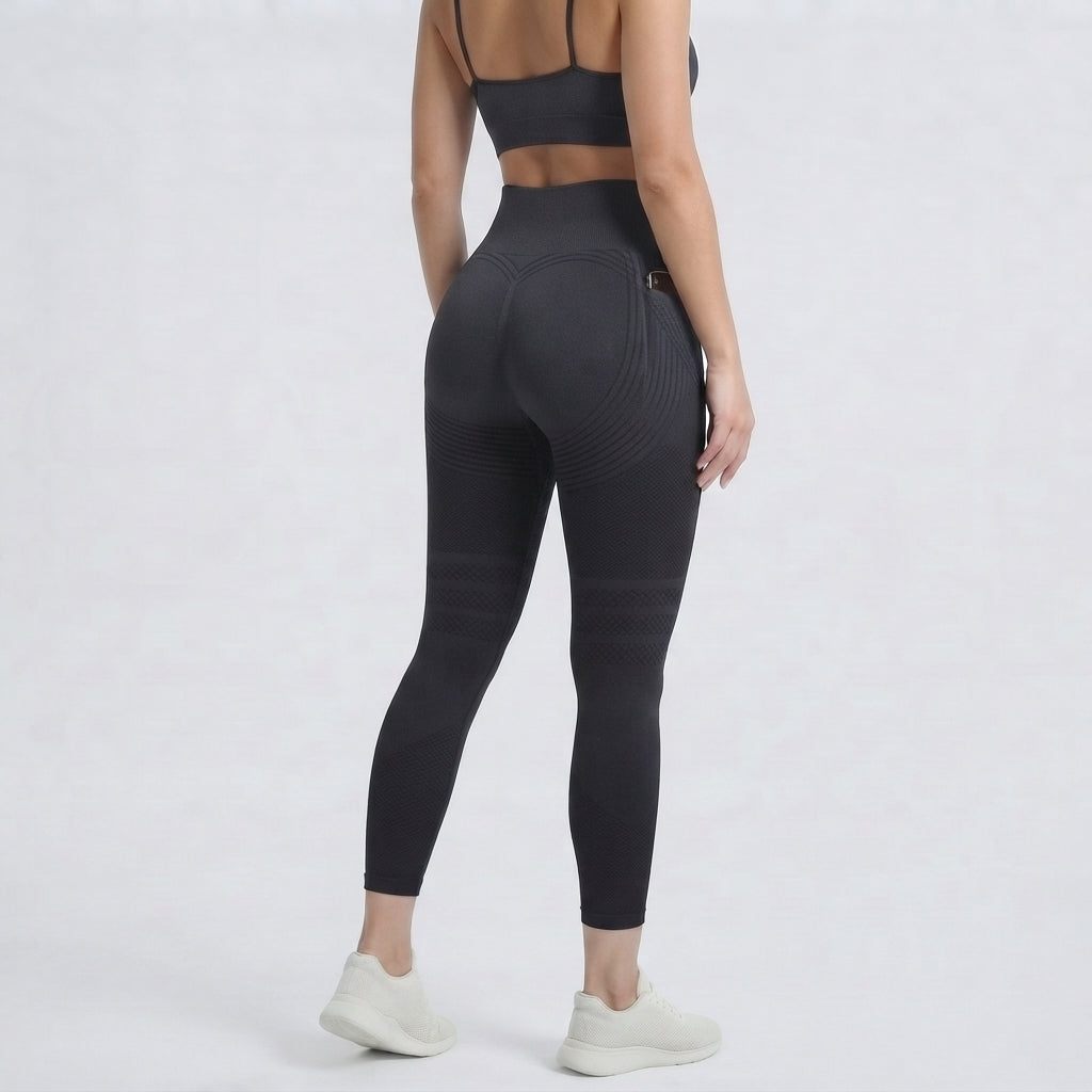 Milejka UltraSculpt z wysokim stanem modelujące brzuch kieszeń modelujące treningu capri legginsy