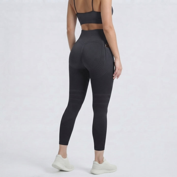 Milejka UltraSculpt z wysokim stanem modelujące brzuch kieszeń modelujące treningu capri legginsy