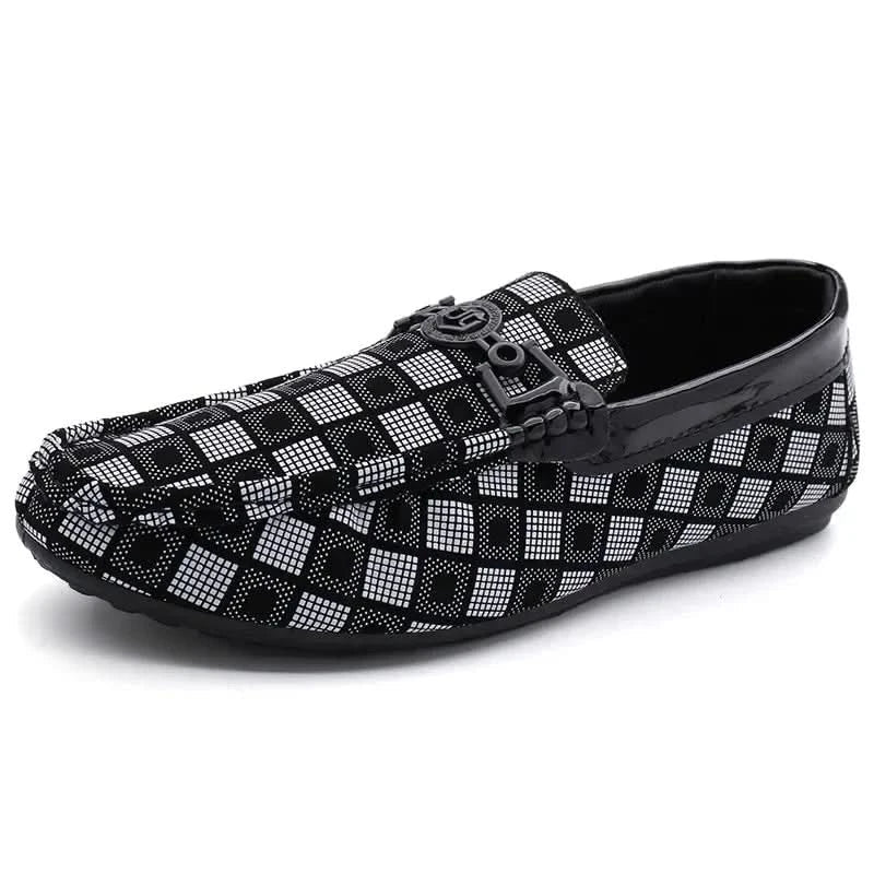 SKÓRZANE MOKASYNY BENSON W KRATĘ