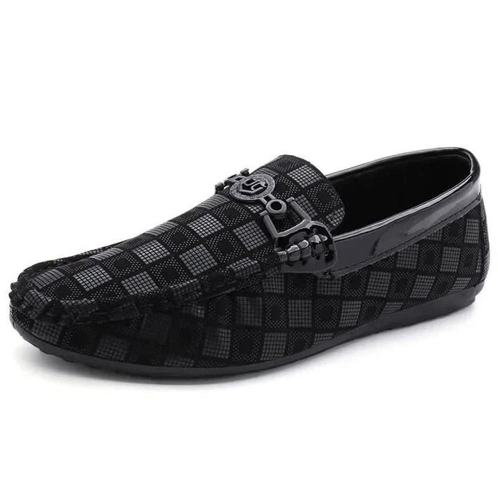 SKÓRZANE MOKASYNY BENSON W KRATĘ