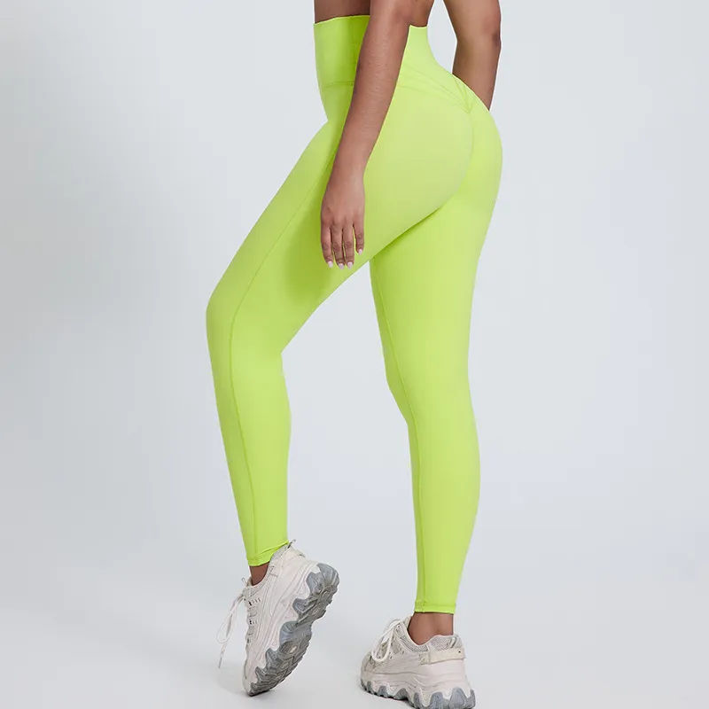 SoftlyZero legginsy do jogi z wysokim stanem, krzyżowanym pasem, kontrastową koronką i kieszeniami