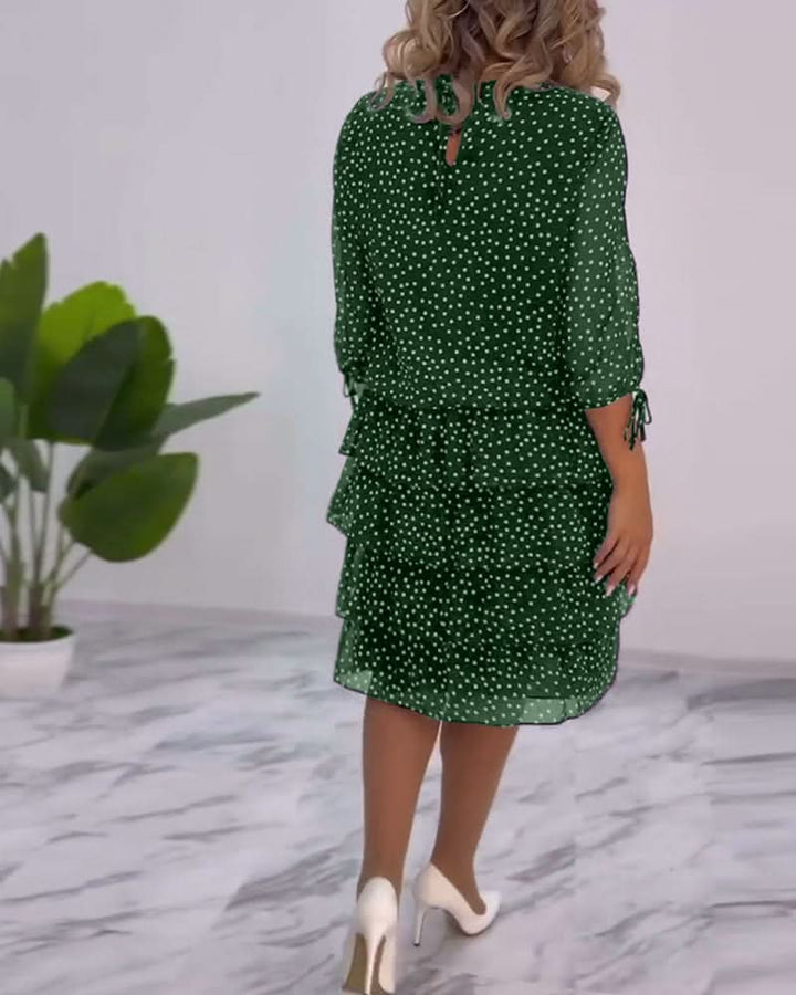 SUKIENKA LUNESSA POLKA Z WARSTWAMI